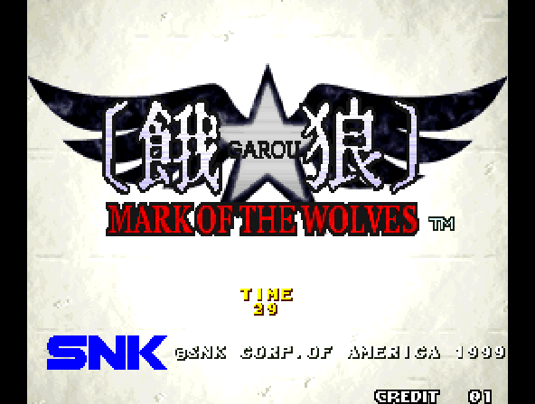 Garou - Mark of the Wolves (prototype) Title Screen